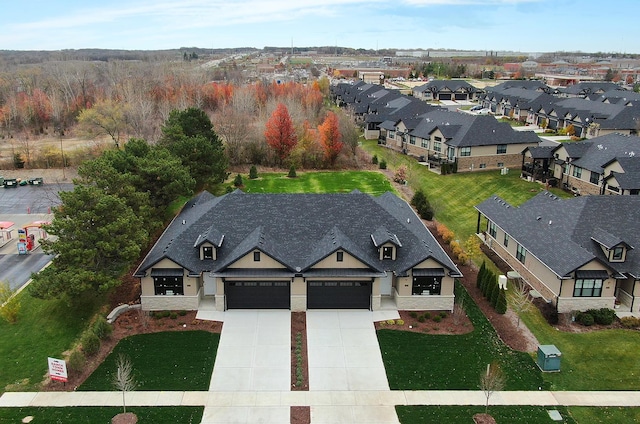 birds eye view of property featuring a residential view