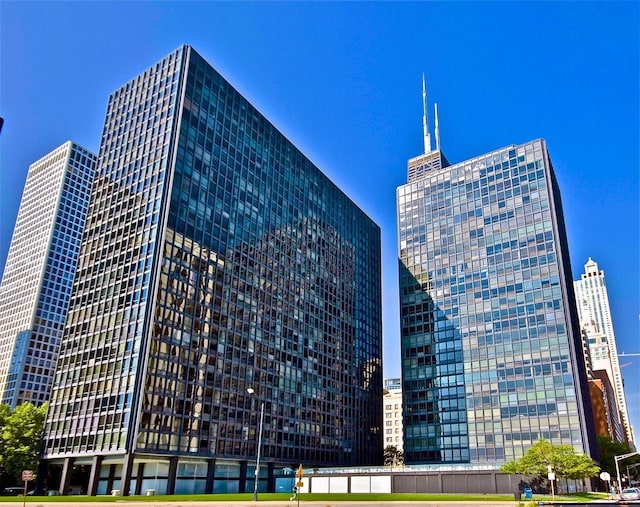 view of building exterior featuring a view of city