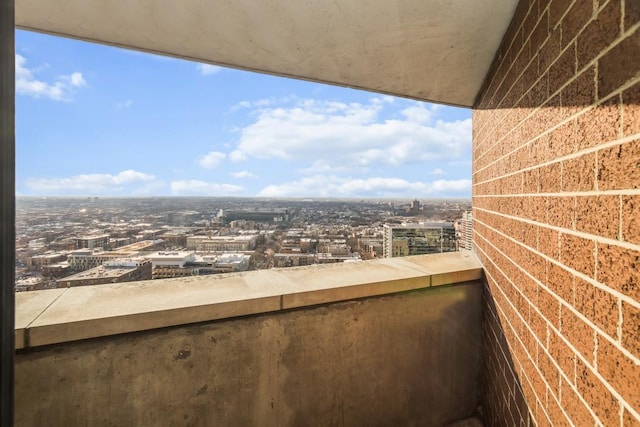 balcony featuring a city view