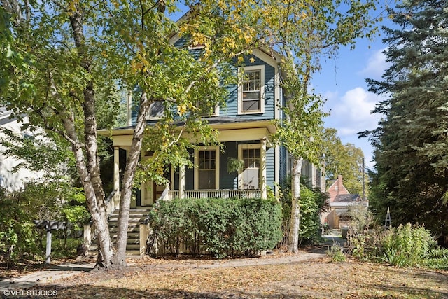 view of front of home with a porch