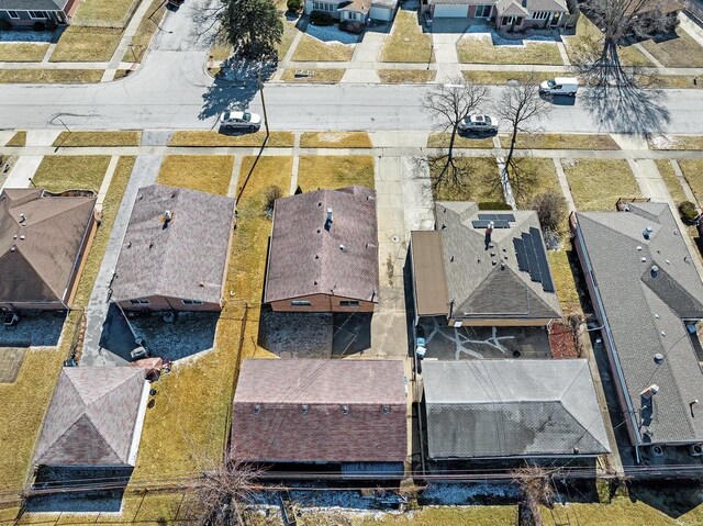 aerial view featuring a residential view