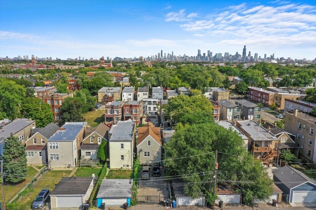 bird's eye view featuring a view of city and a residential view