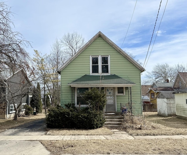 view of front of house featuring covered porch