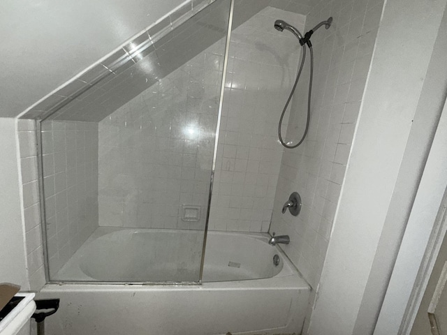 full bathroom with bathing tub / shower combination