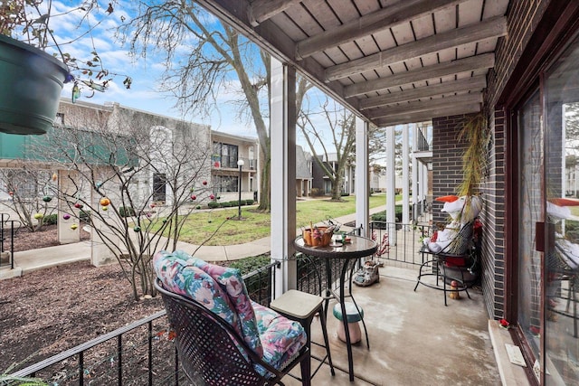 view of patio / terrace with covered porch