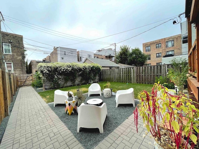 view of patio / terrace with a fenced backyard