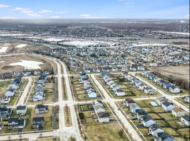 aerial view featuring a residential view