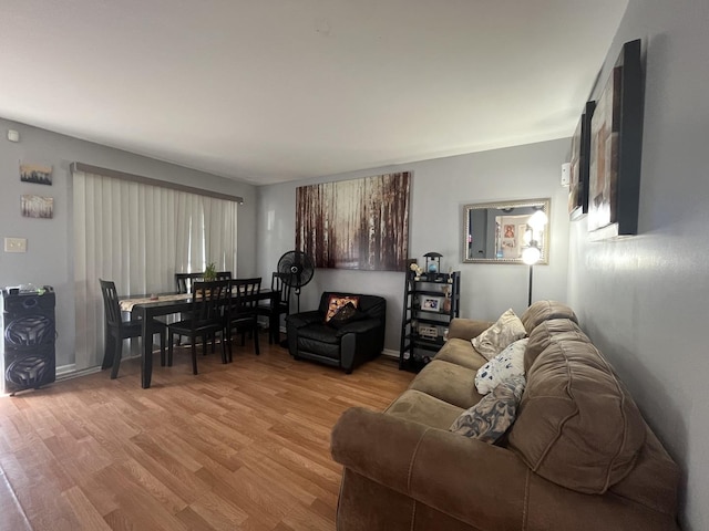 living room with light wood-style floors