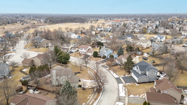 aerial view with a residential view