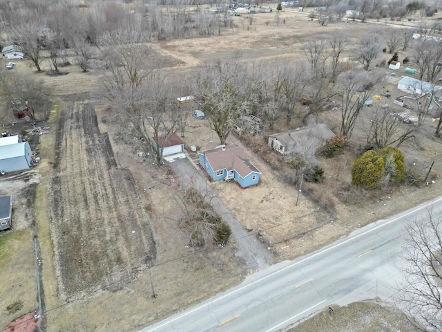 aerial view featuring a rural view