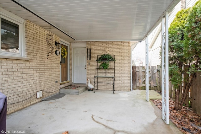 view of patio with fence