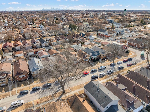 bird's eye view featuring a residential view