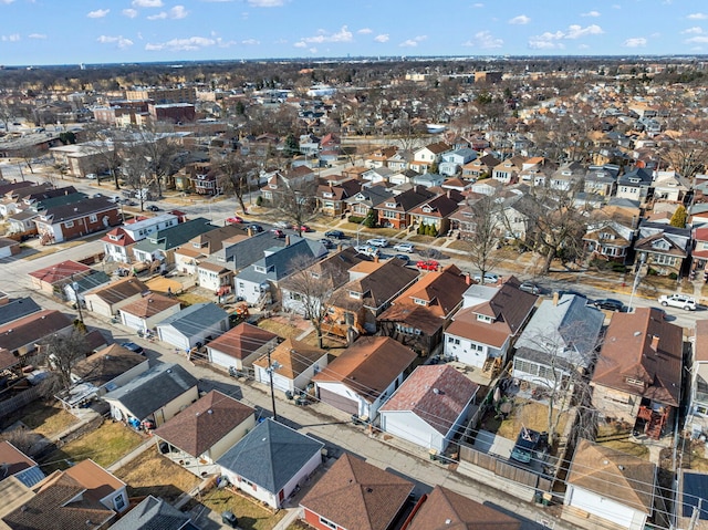 birds eye view of property featuring a residential view