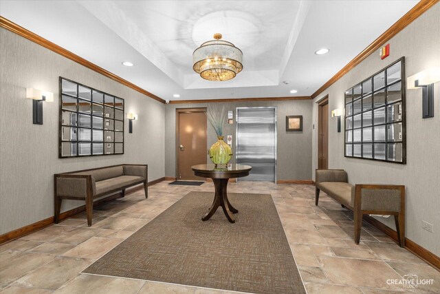 420 W Burlington Ave Unit 303, La Grange, IL 60525 - community lobby featuring recessed lighting and crown molding