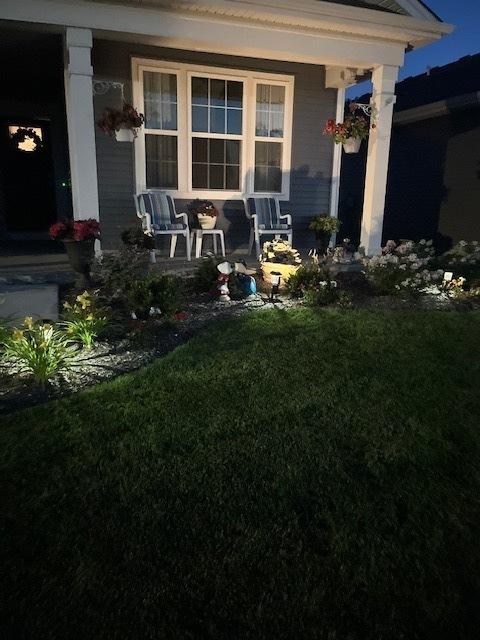 view of yard featuring a porch