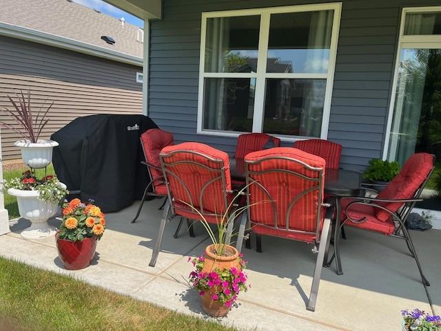 view of patio / terrace with a grill