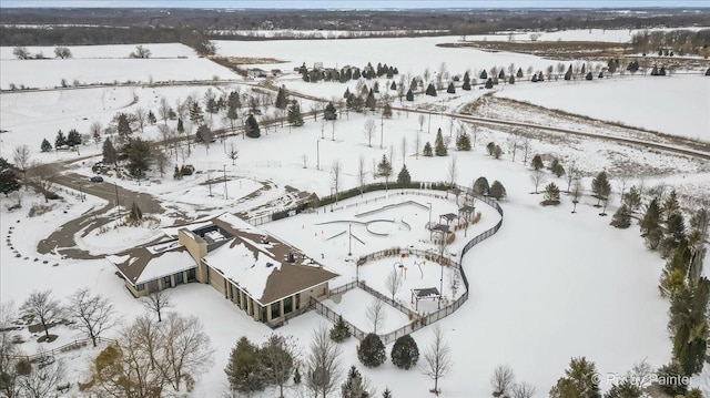 view of snowy aerial view