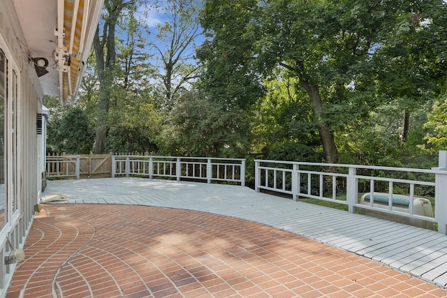 view of patio with a deck