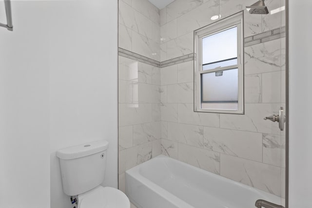 full bathroom featuring shower / bathtub combination and toilet