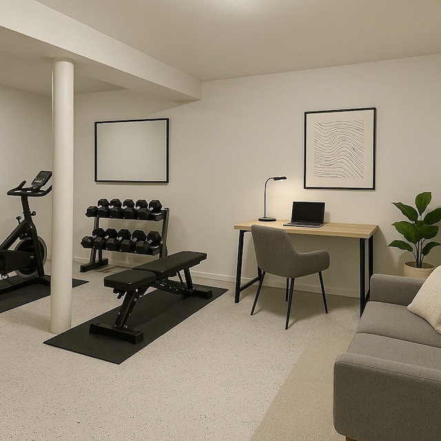 9310 S Eggleston Ave, Chicago, IL 60620 - workout room with baseboards