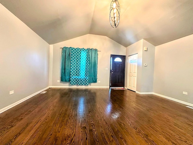 9310 S Eggleston Ave, Chicago, IL 60620 - entrance foyer featuring vaulted ceiling, baseboards, and wood finished floors