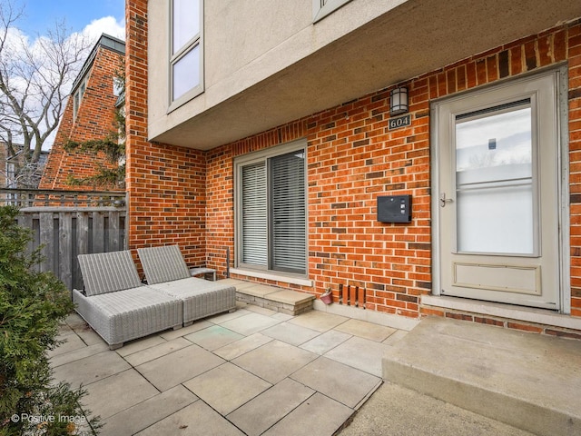 view of patio with fence