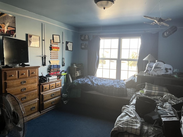 bedroom featuring carpet flooring