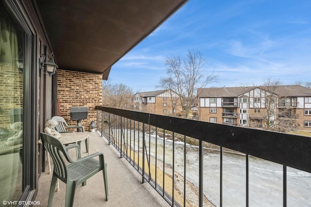 balcony with a residential view