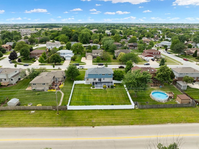 drone / aerial view featuring a residential view