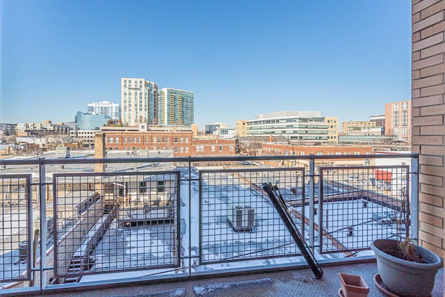 balcony with a city view