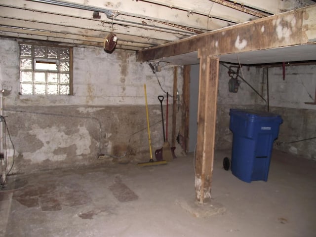 view of basement