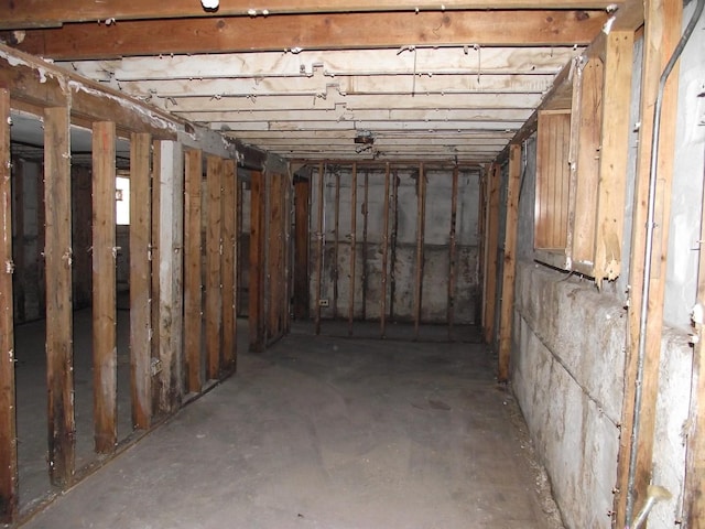 view of basement