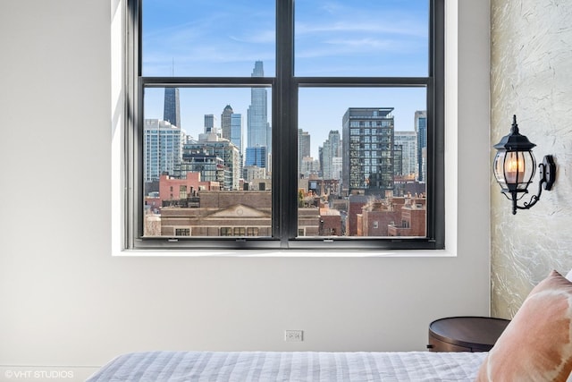 room details featuring a view of city