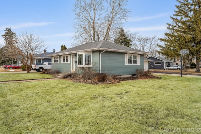 view of front of house with a front yard