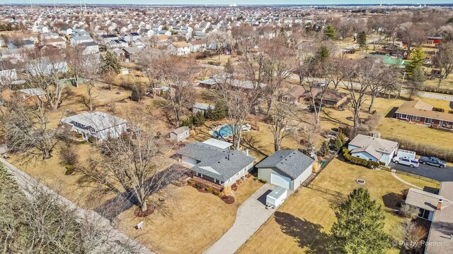 drone / aerial view with a residential view