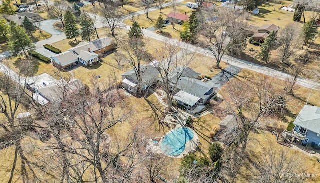 bird's eye view with a residential view