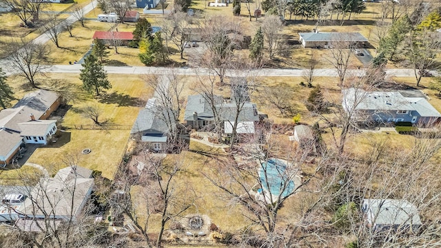 drone / aerial view with a residential view