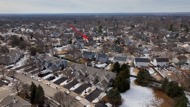 drone / aerial view featuring a residential view