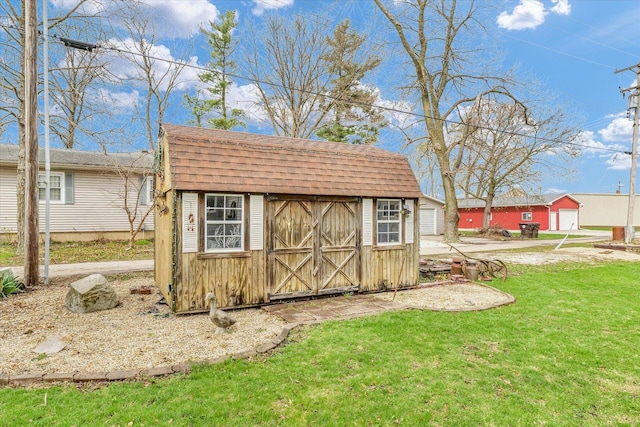 view of shed