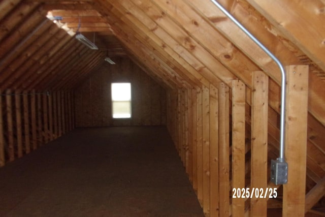 view of attic