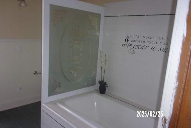 bathroom with a bathing tub