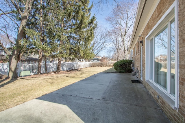 view of patio with a fenced backyard