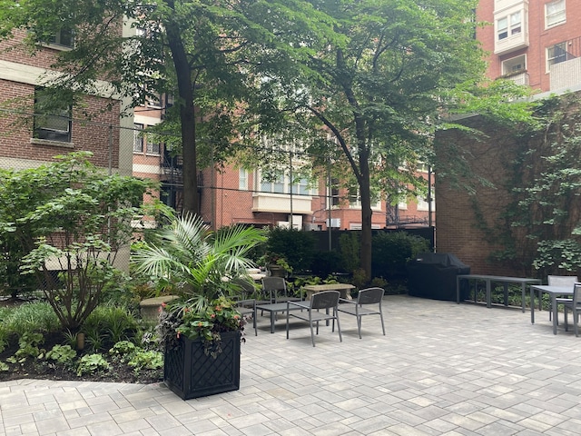 view of patio featuring grilling area