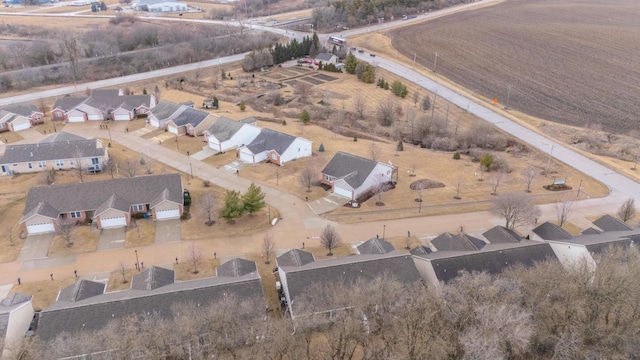 drone / aerial view with a residential view