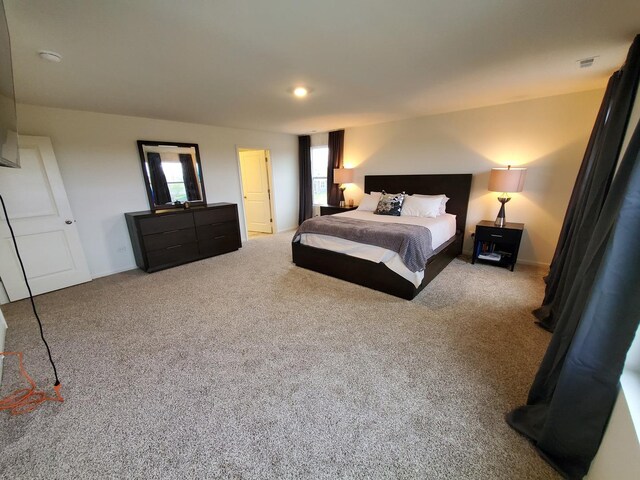 view of carpeted bedroom