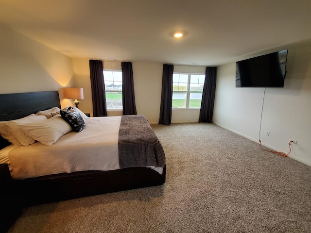 bedroom featuring baseboards and carpet floors
