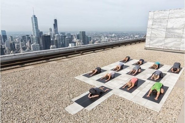 180 E Pearson St Unit 4606, Chicago, IL 60611 - exterior space featuring a fire pit
