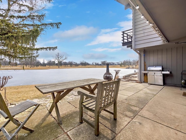 view of patio / terrace featuring grilling area