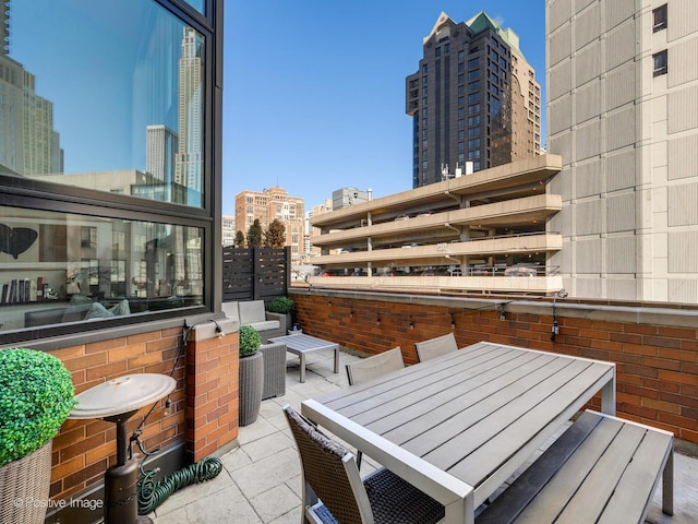 balcony featuring a city view