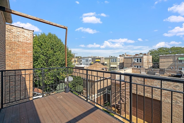 balcony with a residential view